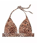 Victoria&#39;s Secret Push Up Triangle Swim Top Medium M Bikini Top Leopard - £23.69 GBP