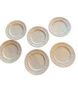Stefani Dinner Plates Ceramic Embossed Grapes Set Of 6 Made In Italy Whi... - £46.43 GBP