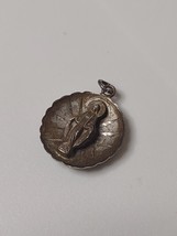 Vintage Sterling Silver Round Catholic Pendant  - £31.90 GBP