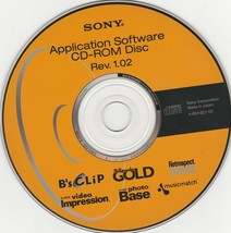 Application Software CD-Rom Disc Rev. 1.02 by Sony - $13.85