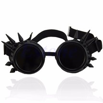 SteampunkWelding Cyber Round Goggles Goth Rivet  Cosplay Antique Victorian Spike - £10.50 GBP