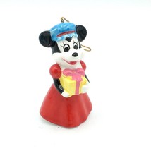 WALT DISNEY PRODUCTIONS vintage ceramic Minnie Mouse Christmas ornament ... - £9.58 GBP