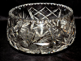 AMERICAN CUT 7&quot; Cut Crystal Bowl JULIETTE Vegetable Fruit Serving Displa... - $39.53 CAD