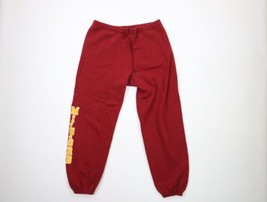 Vintage 70s Streetwear Mens Size Medium Faded Cuffed Sweatpants Joggers Red USA - $44.50