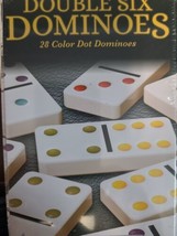 Double Six Dominoes 28 Color Dot Cardinal Game 8+ Sealed New - $10.99