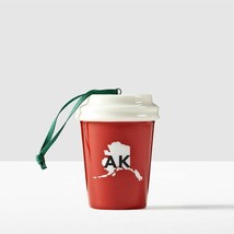 Starbucks Alaska State Coffee Red Mug 2016 Christmas Ornament Mini Solo Cup New - £16.98 GBP