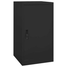 vidaXL Saddle Cabinet Black Steel Medium Height-Adjustable Shelves - $8,517.56 MXN