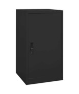 vidaXL Saddle Cabinet Black Steel Medium Height-Adjustable Shelves - $8,461.87 MXN