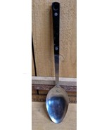 ALBA VTG KITCHEN SERVING SPOON Long Black Handle Stainless Steel Made in... - £18.71 GBP