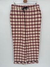 Marine Layer Women&#39;s Classic Pajama Lounge Pants Sz XL Red Cream Flannel - £19.41 GBP