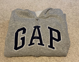 Gap Kids Factory Boys Logo Sweatshirt Jacket Gray Size Large - £3.88 GBP