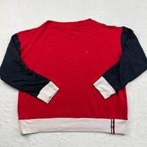 Tommy Hilfiger Medium Long Sleeve Sweatshirt Flag Logo Embroidered Red W... - $17.98 CAD