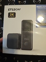 ETSROW Wireless Video Doorbell Camera with Chime 2K Resolution 10000mAh IOB - £32.68 GBP