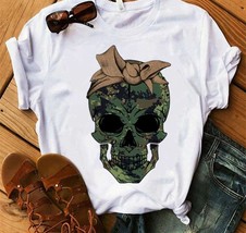 Ladies Fashion Skull Top T-shirt Hip Hop Retro Clothing Print Funny - £6.29 GBP
