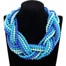 Newest Exaggerated 10 Beaded Strands Wrapped Statement Choker Necklace and Brace - £18.86 GBP