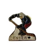 Center Vintage Hockey Pin Enamel Filled Sports Player Collectible PINS1 - €21,45 EUR