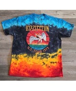 Led Zeppelin Shirt Adult Large Multicolor Tie Dye US Tour 1975 Band T Angel - £11.44 GBP