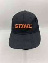Black STIHL Snapback Adjustable Cap One Size Fits Most Orange Lettering - $13.10