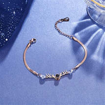 Crystal &amp; 18K Rose Gold-Plated Antler Charm Bracelet - $14.99