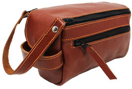 Leather Men Women Travel Toiletry Organizer Shaving Dopp Kit Bag Purse 1... - $29.99