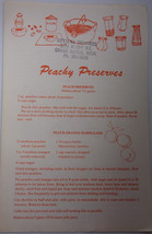 Peachy Preserves Recipe Booklet From Sietsma Orchards Grand Rapids MI - $1.99