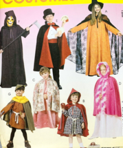McCall&#39;s M7224 Easy Halloween Costume Pattern Cape Cloak Kids 2 4 5 6 7 ... - £9.65 GBP