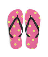 Autumn LeAnn Designs® | Adult Flip Flops Shoes, Polka Dots, Rose Pink &amp; ... - £18.78 GBP