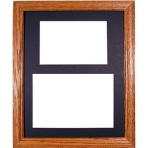 Oak Wood Double Picture Frame 9-1/4&quot;x11-1/4&quot; - £26.93 GBP