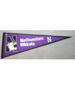 Northwestern Wildcats Pennant Felt Purple Black NCAA Wincraft Licensed - $15.15