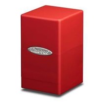 Satin Tower Deck Box - Red - £21.31 GBP