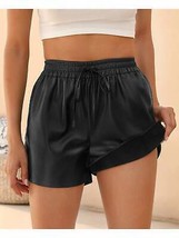 Women&#39;s Athletic Summer Shorts - PU Leather Sweat Shorts with Hidden Zipper Pock - $10.99