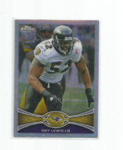 Ray Lewis (Baltimore Ravens) 2012 Topps Chrome Refractor Parallel Card #121 - £3.90 GBP