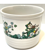 Vintage Inarco Leprechaun Planter Irish Clovers Luck 3 x 3.75&quot; Made in K... - £14.80 GBP