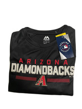 Majestic Arizona Diamondbacks Team Logo Men&#39;s T- Shirt 100% Authentic Black - £10.20 GBP