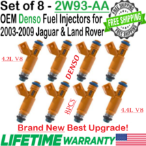 NEW Denso OEM x8 Best Upgrade Fuel Injectors for 2003-2009 Jaguar, Land Rover V8 - $425.69