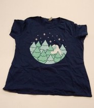 Instant Message Winter Graphic Short Sleeve Tee (Navy Blue, 2XL) - £10.58 GBP