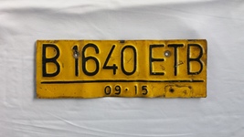 Used Original Collectible License Car Plate B 1640 ETB Indonesia 2015 - £46.93 GBP