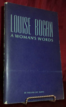 William Jay Smith LOUISE BOGAN A Woman&#39;s Words 1971 First edit. Lecture Poetry - £14.38 GBP