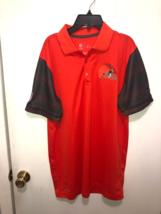 Nike Dri Fit NFL Cleveland Browns Short Sleeve Polo Shirt Men&#39;s Size MEDIUM - £12.61 GBP