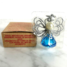 Avon Angel Birthstone Christmas Ornament December Birthstone Blue Zircon - £14.94 GBP