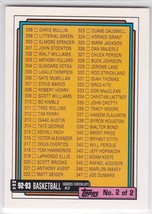 M) 1992-93 Topps Basketball Trading Card - Checklist No. 2 of 2 #396 - £1.57 GBP