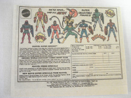 1984 Color Ad Mattel Marvel Collectible Figures, Heroes World, Morristow... - $7.99