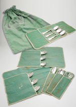 12+ SLOT GRANAT BROS FLANNEL SILVERWARE STORAGE ROLL  &amp; BAG ANTI TARNISH... - $34.51 CAD