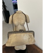 Vintage Lixenberg Tribeca NY Gold Suede? Crystal Clutch Purse - €132,20 EUR