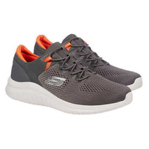 Skechers Mens Ultra Flex 2.0 Shoes Color Gray/Orange Size 12M - £65.12 GBP