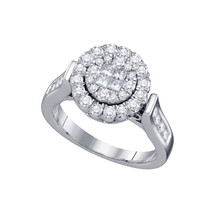 14k White Gold Princess Diamond Soleil Bridal Wedding Engagement Ring 1.00 Ctw - £1,445.88 GBP