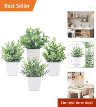 Stylish Mini Potted Plants - 4 Pack for Effortless Home and Office Charm - $23.71