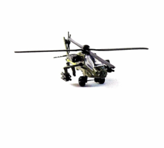 APACHE AH 64A MILITARY, MOTORMAX DIECAST HELICOPTER MODEL, 4.5 INCH - $34.30