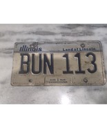 Vintage 1980s Illinois &quot;Land Of Lincoln&quot; License Plate BUN 113 Expired - $130.95 MXN