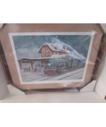 Angel Trotta Thomas Framed Print Shoreline Express Lionel Trains Blue Co... - €135,15 EUR